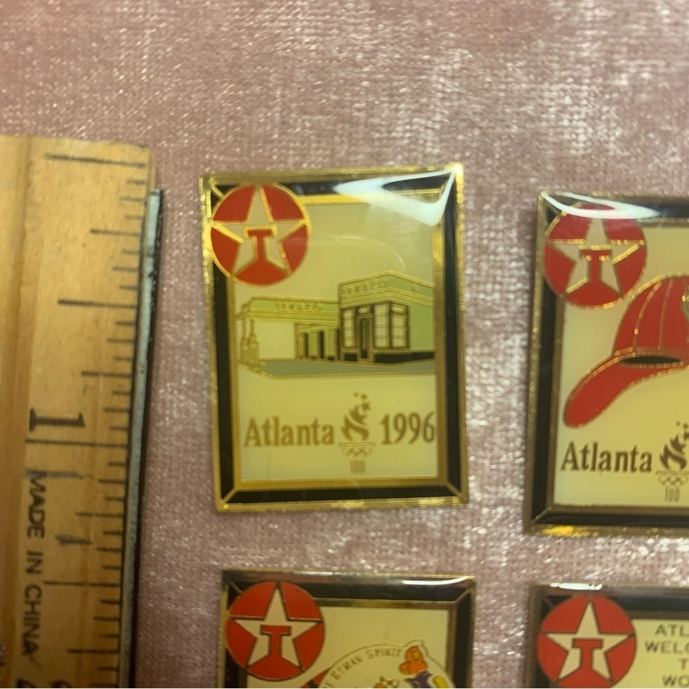 👗Lot of 4 Texaco 1996 Olympic Pins - Picture 5 of 5